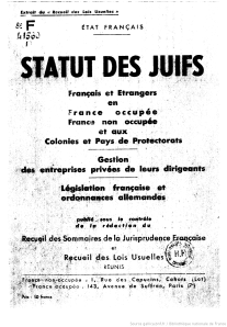Statut Des Juifs